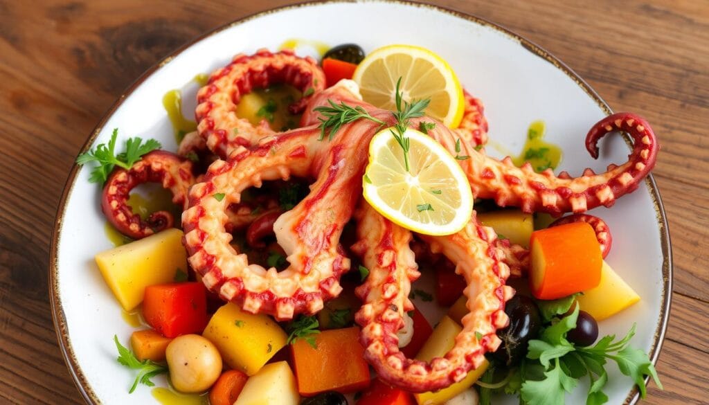 cooked octopus