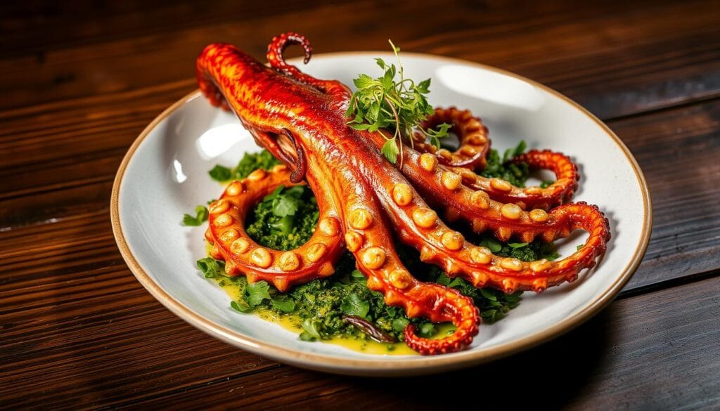 cooked octopus