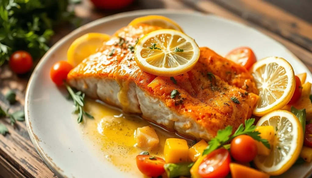 salmon with butter and lemon