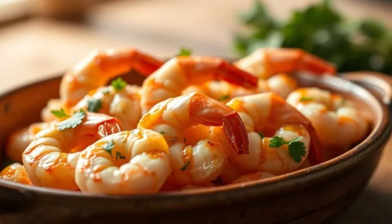 Garlic butter baked shrimp